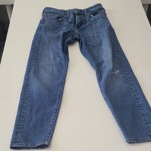 American Eagle Women Jeans 26x28 Blue Athletic Fit Flex Skinny‎ Distressed Teen